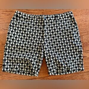 Postmarc BLACK/BEIGE ARROWS 8" INSEAM KNIT TEXTURED JACQUARD SHORT